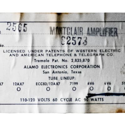 1960s Alamo Montclair 2565 Lapsteel w/ Matching Amp image 8