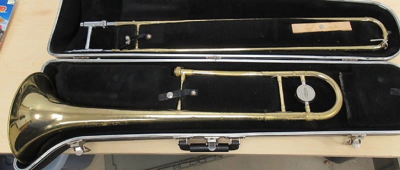 Bach Selmer Bundy Trombone, USA, Brass with case and mouthpiece image 1
