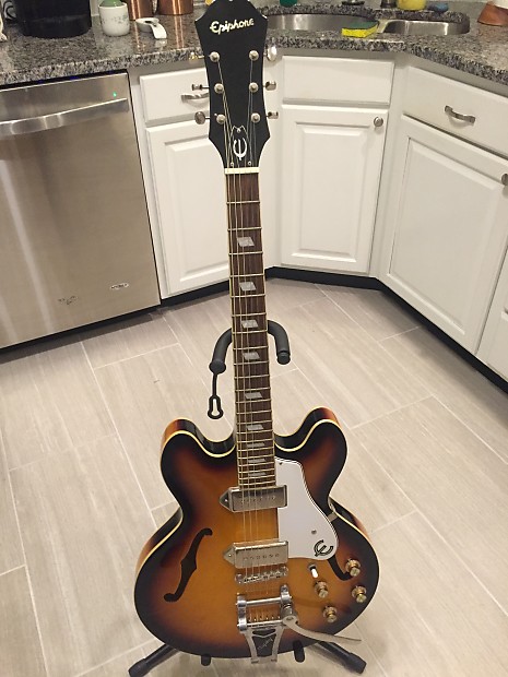 Epiphone Custom Shop Casino VS Bigsby Sunburst | Reverb
