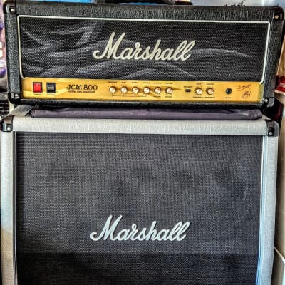 Marshall 2203KK Kerry King Signature JCM800 and Marshall 2551AV Silver Jubilee speaker cabinet image 1