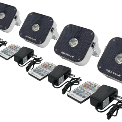 Rockville 8 PACK MINI RF1 V2 DJ Up Lights+Bag+RF Remote+Wireless DMX Controller image 16