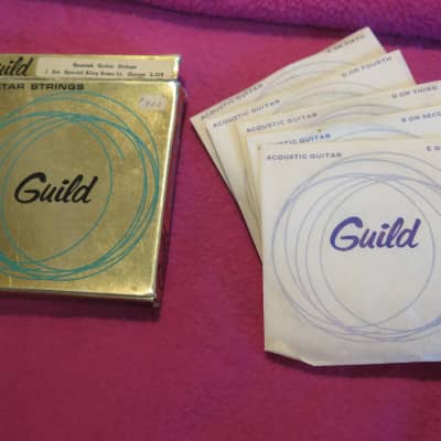 vintage 1960's pack GUILD guitar strings box + 5 strings Westerly RI case candy starfire  x500 image 7