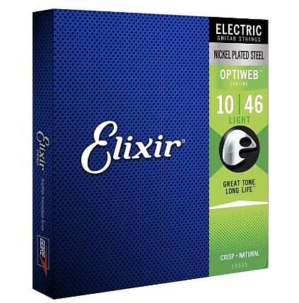 Elixir Strings 19027 Optiweb Custom Light Electric Guitar Strings .009-.046 image 1