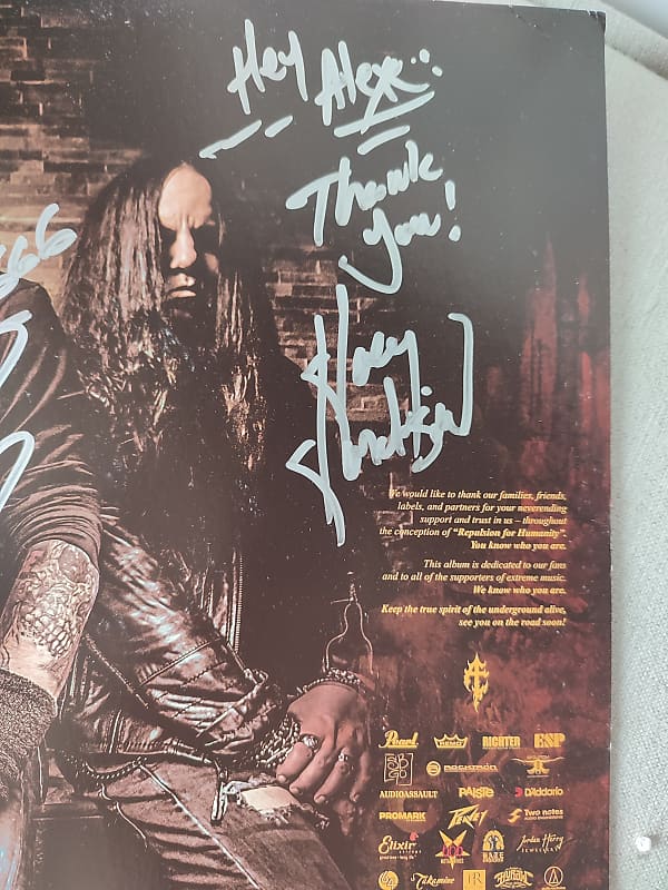 JOEY JORDISON Signature - SINSAENUM SIGNED LP Vinyl - Joey Jordison  (SLIPKNOT) Leclerc (kreator) AUTOGRAPH