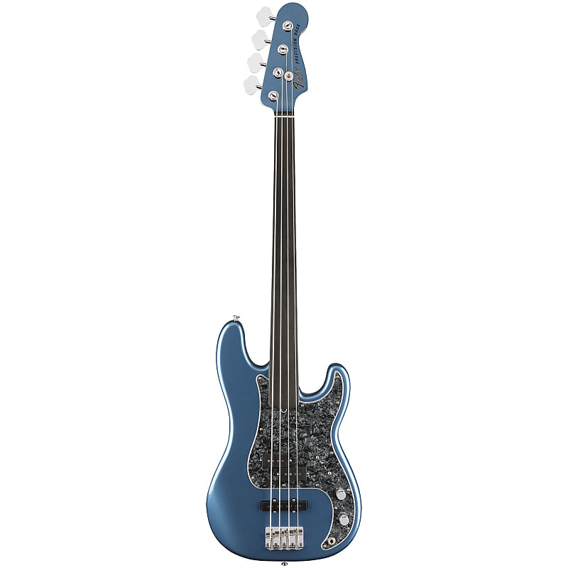 Fender Artist Series Tony Franklin Fretless Precision Bass Lake Placid Blue image 1