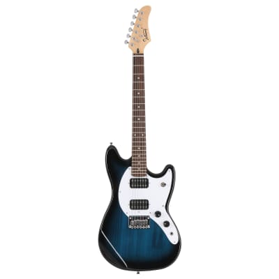 Glarry Full Size 6 String H-H Pickups GMF Electric Guitar with Bag Strap Connector Wrench Tool Blue image 2