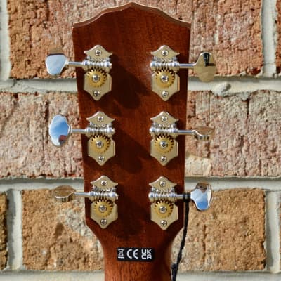 Fender PS-220E Parlor, Ovangkol Fingerboard, 3-Color Vintage Sunburst image 8