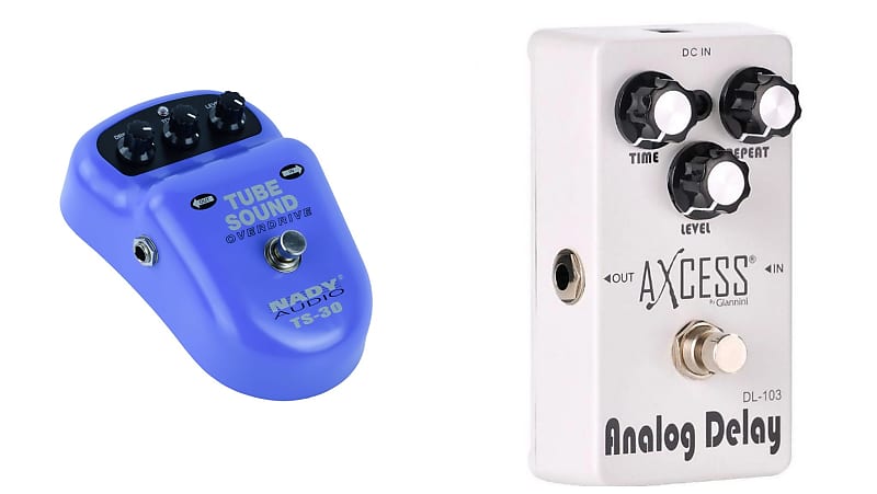 Nady TS-30 Tube Overdrive and Axcess Analog Delay 2 pedal combo image 1