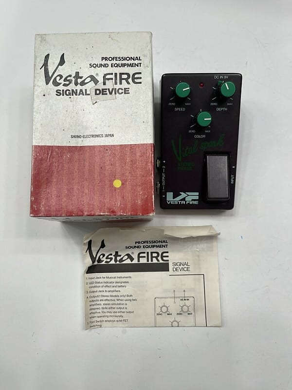 Vesta Fire Vital Spark Stereo Phase Rare Vintage Guitar Effect Pedal MIJ Japan image 1