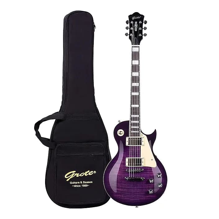 Grote Electric Guitar Solid Body Maple Neck Stainless Steel Frets Ideal for All Guitar - Purple image 1