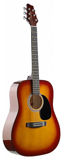 Stagg SW201CS Dreadnought Acoustic Guitar Cherryburst Reverb