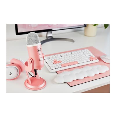 Blue Yeti Microphone Pink Dawn with Boom Arm Stand Pop Filter and Shock  Mount