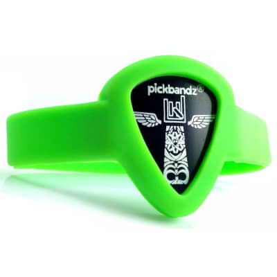 New Pickbandz PBW-SM-GR Wristband Pick Holder, Groovy Green - Youth to Adult Small - Free Shipping image 1