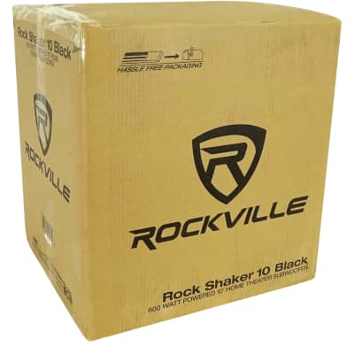 Rockville Rock Shaker 10" Inch Black 600w Powered Home Theater Subwoofer Sub image 9