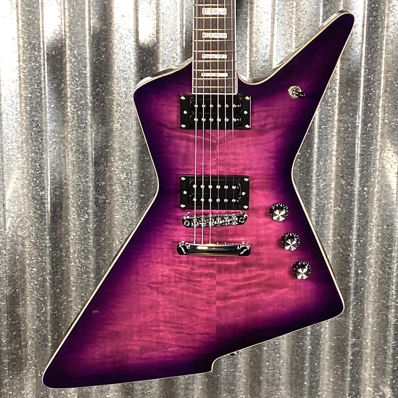 Westcreek Revenge Explorer Flame Transparent Purple Burst | Reverb