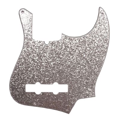 D'Andrea 4-Ply 10-Hole Jazz Bass Pickguard Silver Sparkle for sale