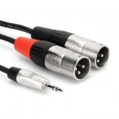 Hosa HMX-006Y 3.5mm (1/8") TRS to Dual XLR3M Cable - 6ft image 3