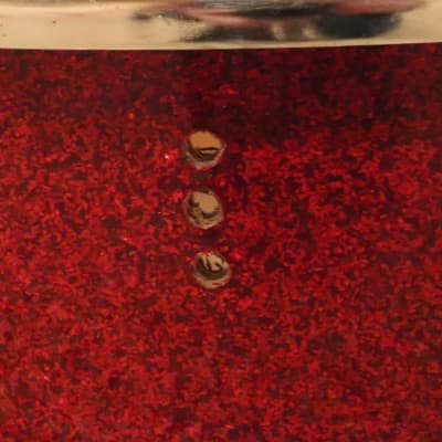 Stewart 5.5x14" Snare Drum Red Sparkle Vintage 1970's MIJ image 5