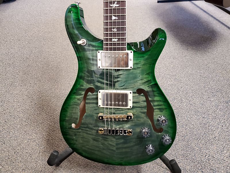 New Paul Reed Smith McCarty 594 Hollowbody II 2 Custom Color Trampas Green Wrap Burst PRS w/HSC image 1