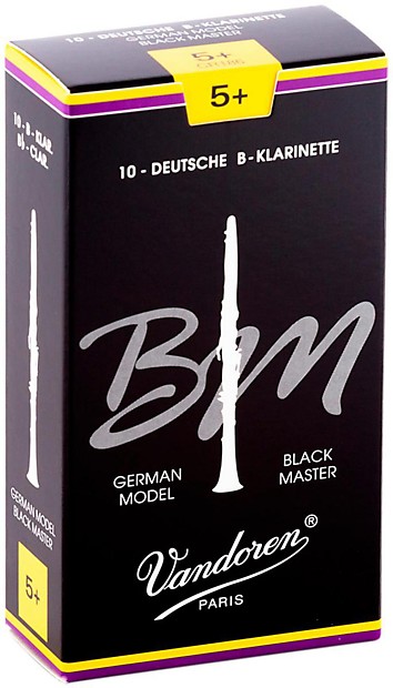 Immagine Vandoren CR186 Black Master Bb Clarinet Reeds - Strength 5+ (Box of 10) - 1