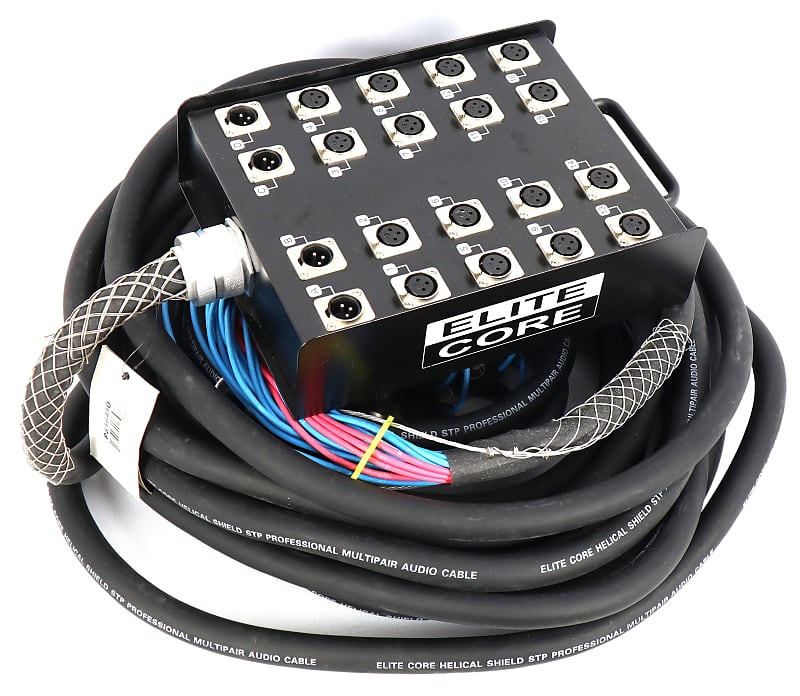 Elite Core PS16450 16Channel XLR 4 XLR Returns Stage Box 50' Reverb