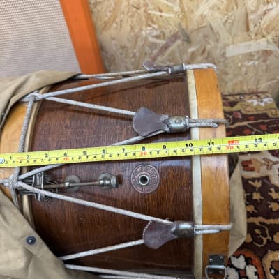 Antique Vintage 1930s 1940s Gretsch Round Badge Rope Tension Marching Snare Drum image 12