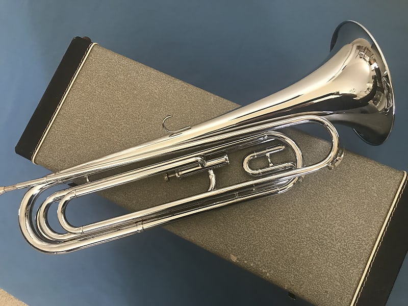 SILVER Bugle Instrument Pocket Trumpet With 3 Valve Vintage Flugel Horn