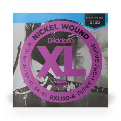 3 Sets of D'Addario EXL120-8 Nickel Wound 8-String Super