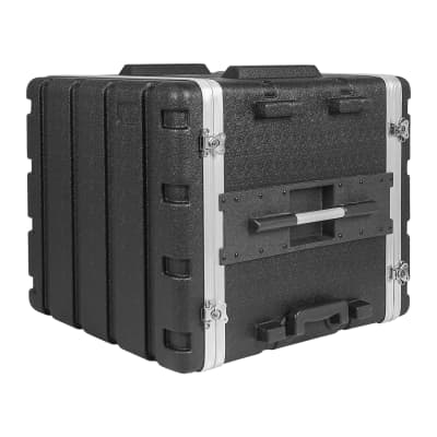 STRC-A10UT | Lightweight and Compact 10U PA/DJ ABS Road Case w/ 9U Rack Space, 19” Depth, Retractable Handle, Wheels, Heavy-Duty Latches image 3