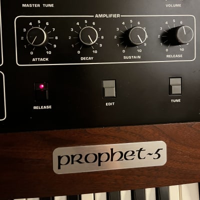 Sequential Prophet 5 Rev2 61-Key 5-Voice Polyphonic Synthesizer 1979 - Black with Wood Front & Sides image 10