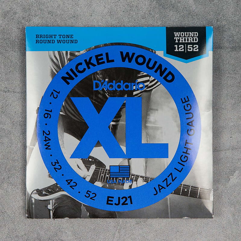 D'Addario EJ21 Nickel Wound Electric Guitar Strings, 1252, Reverb