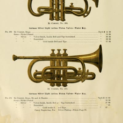 C. Bruno And Son Vintage c1888  Shepherd Crook Raw Brass Cornet In Excellent Playing Condition image 10