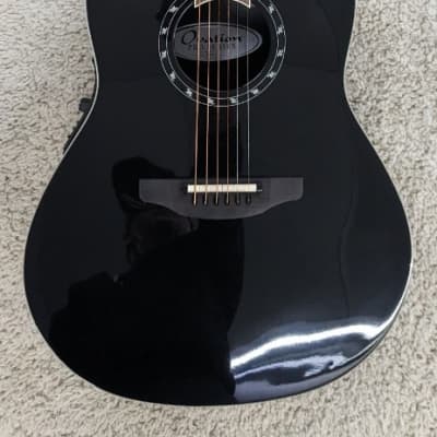 Ovation Pro Series Standard Balladeer Acoustic Electric Guitar, 2771AX-5 - Black for sale