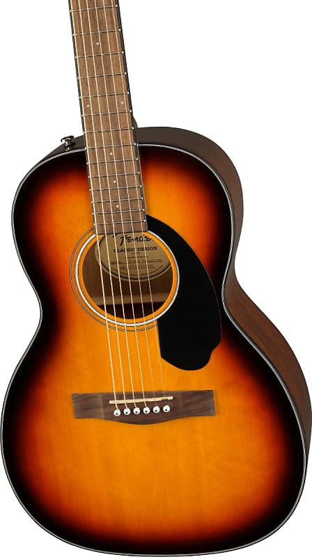Fender CP-60S Parlor Acoustic Guitar. Walnut FB, Sunburst image 1