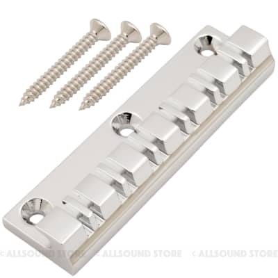 SOLID BRASS 12-String Anchor Style Tailpiece for Flat Top Guitar w/ Screws - NICKEL for sale