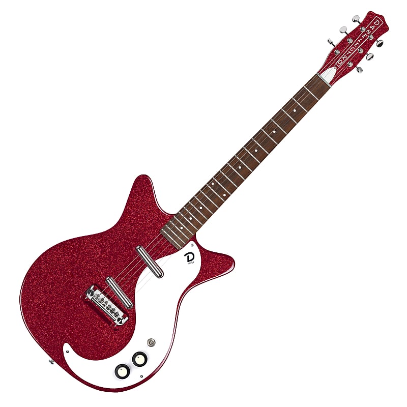Danelectro 59M Mod NOS+ Blue Metalflake Electric Guitar