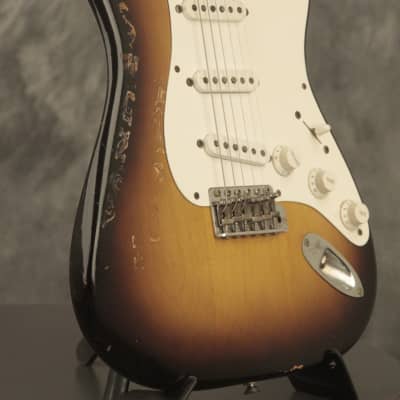 original 1957 Fender Stratocaster Sunburst w/orig. tweed case image 7