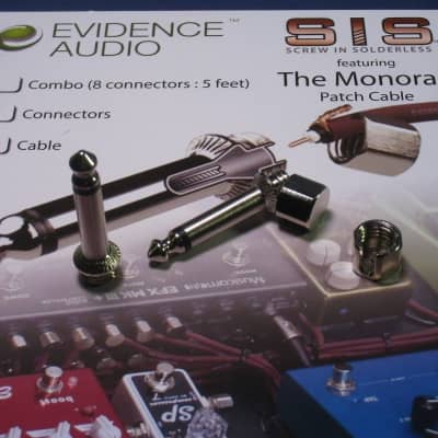 Evidence Audio Straight or Right Angle SIS Pedal Board Kit 10 Plugs / 10 Feet Black Monorail image 6