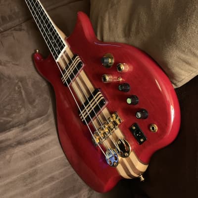 JayDee Supernatural 4 String Bass Guitar Series 3 2018 Red