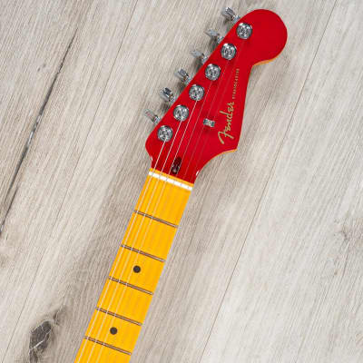 Fender Ultra Luxe Stratocaster Guitar, Maple Fretboard, Plasma Red Burst image 8