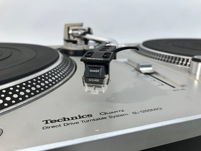 Technics SL-1200 MK2 (120v) PAIR Turntables + Shure M44GX