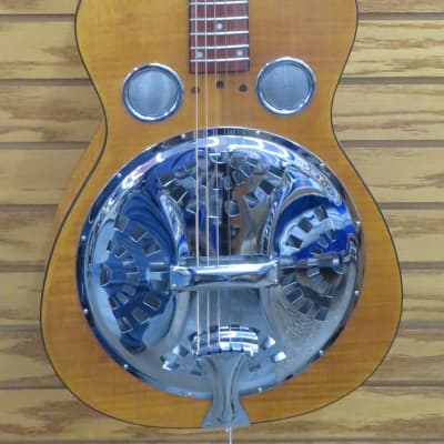 Dobro Hound Dog Deluxe Roundneck Resonator Acoustic/Electric Guitar with Case for sale
