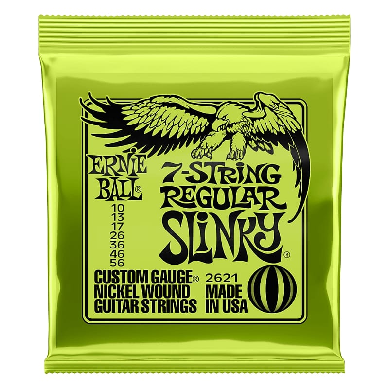 Ernie Ball Regular Slinky 7-String Nickel Wound Electric Guitar Strings 10-56 G