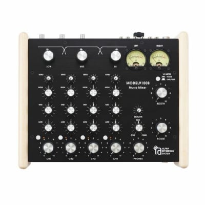 Alpha Recording System MODEL9100BW Limited Edition 4-Channel Rotary DJ Mixer  (wood side panels) | Reverb