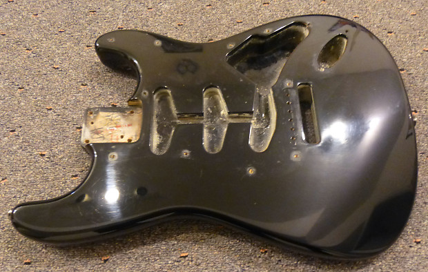 62 Fender USA Stratocaster Body. Black, fits 1957 AVRI Reissue Strat too image 1