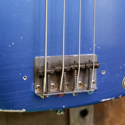 Keith Holland Custom PBASS-ANS #1279 - Electric Blue Metallic Nitro w/ Gator Transit Gig Bag image 11