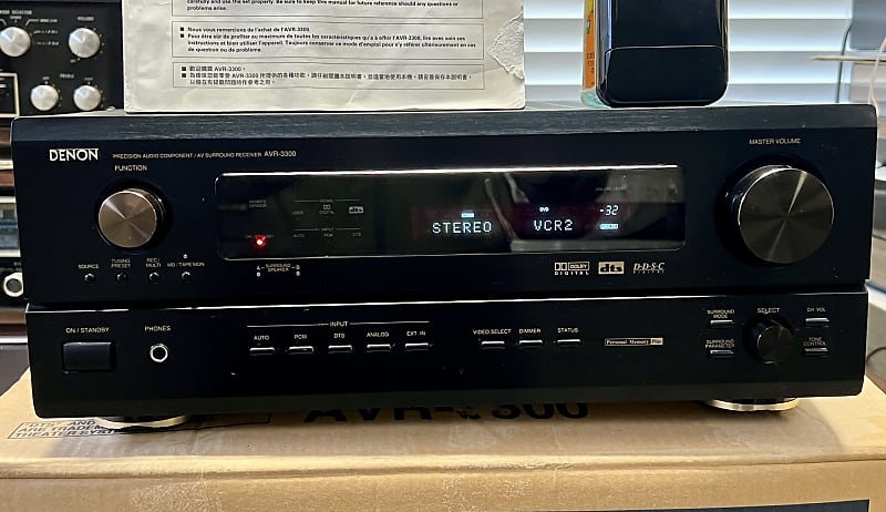 Denon AVR-3300 AV Surround Receiver w/ Remote, Box & Owner's