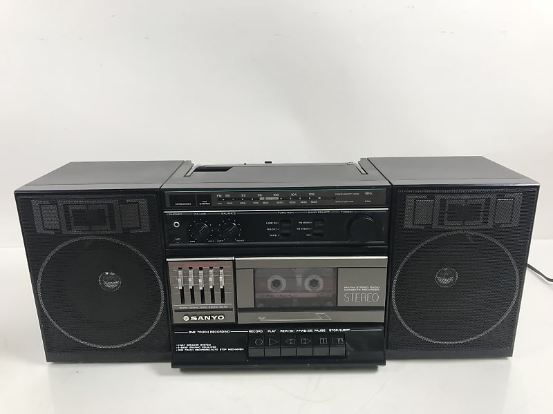 Vintage SANYO M971 8 Boombox Radio Cassette Recorder Ghettoblaster image 1