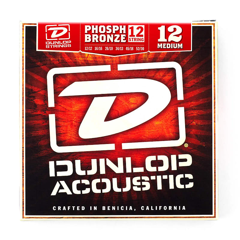 Dunlop DAP1252J Phosphor Bronze 12-String Acoustic Guitar Strings - Medium (12-52) image 1