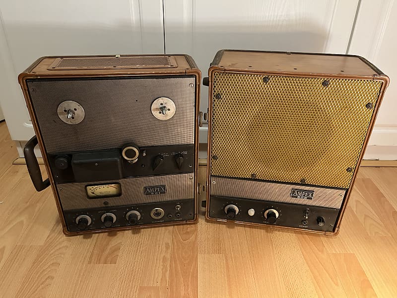 Ampex 601 &amp; 620 - Reel-to-reel tape machine, amplifier and speaker - Please read description!  			